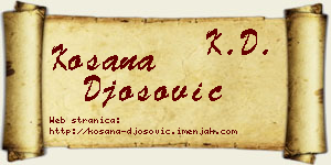 Kosana Đošović vizit kartica